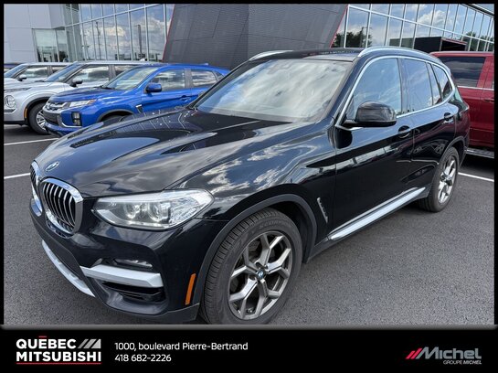 BMW X3 xDrive30i, Awd, Premium package, Toit panoramique, Volant chauffant 2020 Noir