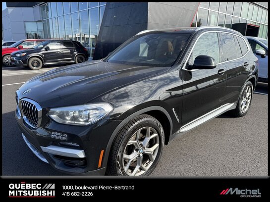 BMW X3 xDrive30i, Awd, Premium package, Toit panoramique, Volant chauffant 2020 Noir
