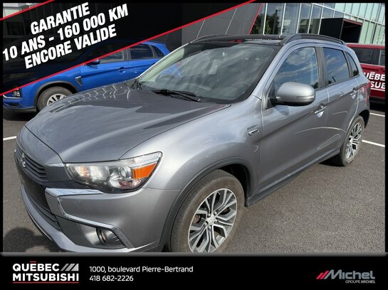 Mitsubishi RVR GT 2.4L, Awd, Gps, Cuir, Toit pano, Système de son premium 2017 Gris