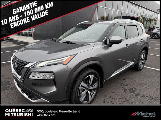 Nissan Rogue Platine Awd, Cuir, Toit pano, Démarreur, Attache remorque 2021 Gris