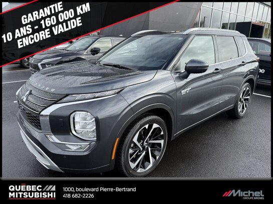 Mitsubishi Outlander PHEV GT S-AWC, Hybride, Cuir, Toit pano, Volant chauffant, Garantie 2035 2025 Gris