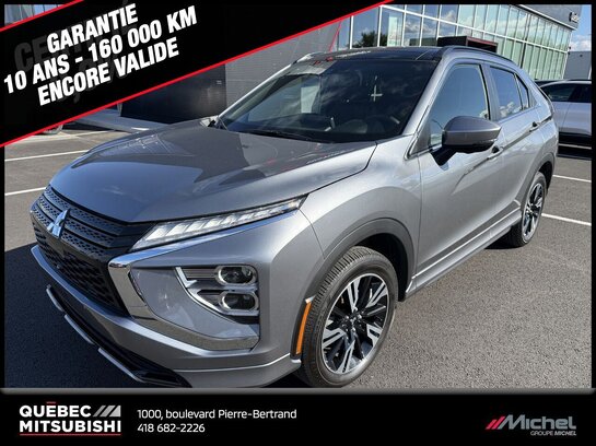 Mitsubishi Eclipse Cross GT S-AWC, Cuir, Hud, Toit Pano, Démarreur à distance 2023 Gris