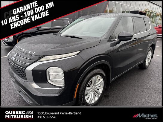 Mitsubishi Outlander ES S-AWC, Sièges chauffants, 7 passagers, Garantie 2031 2022 Noir