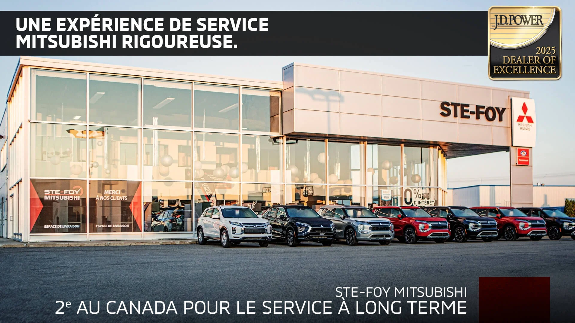 Ste-Foy Mitsubishi : 2e au Canada pour le service à long terme (CSI-LT 2025 J.D. Power)